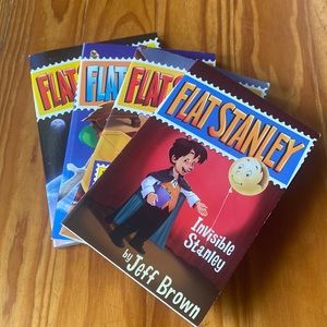 4 Flat Stanley paperback books by Jeff Brown